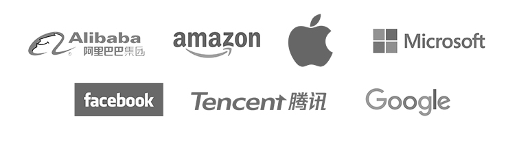 amazon alibaba apple microsoft google facebook  tencent